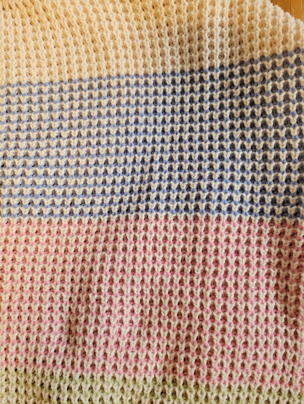 Pastel Waffle-Knit Crewneck Sweater - Picture 8 of 9